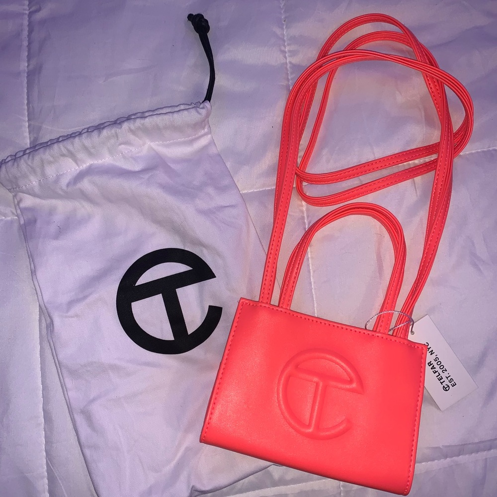 Brand new Small Telfar bag in the color Hazard